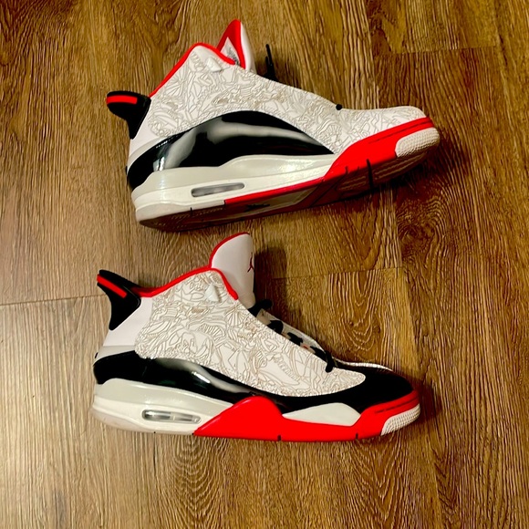 Size 12 Dub zero Jordan brand black red and white. They are in EUC - Picture 1 of 5